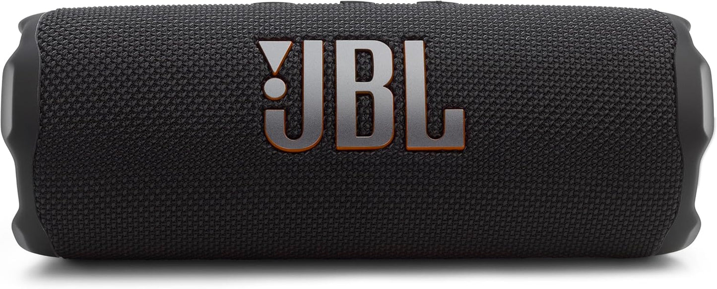 Flip 7 - Portable Waterproof and Drop-Proof Speaker, Bold Pro Sound with AI Sound Boost, 16Hrs of Playtime, and Pushlock System with Interchangeable Accessories (Black)