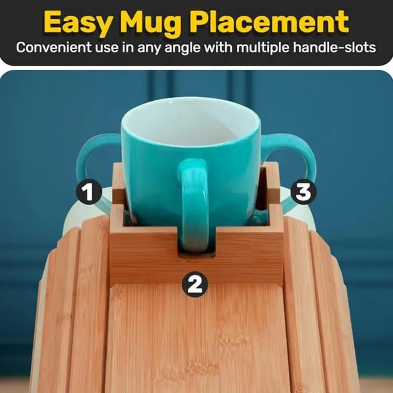 Couch Cup Holder Bamboo Wood Sofa Armrest Tray Foldable Sofa Cup Holder Anti-Slip Couch Arm Cup Holder Sofa Side Storage Tray