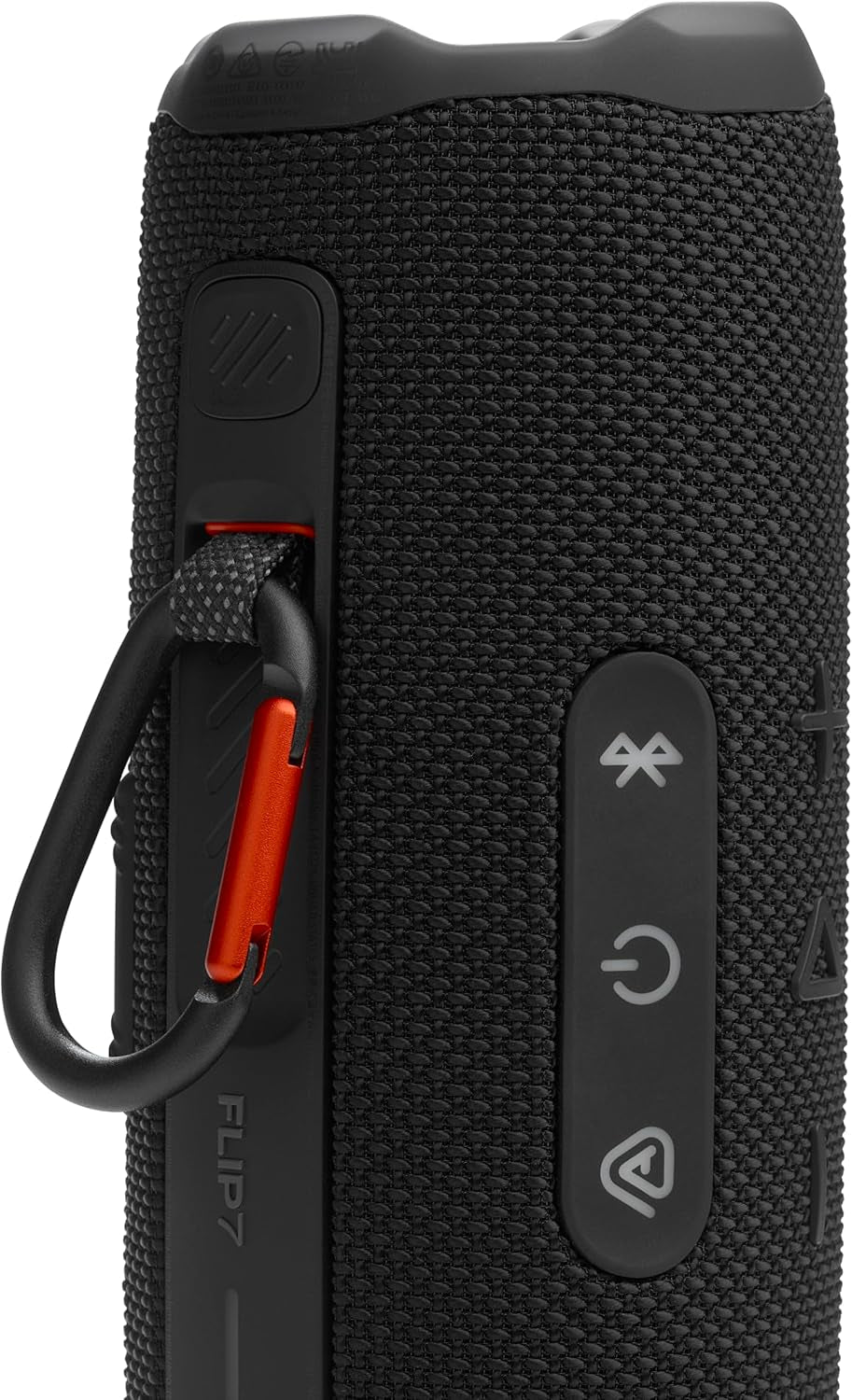 Flip 7 - Portable Waterproof and Drop-Proof Speaker, Bold Pro Sound with AI Sound Boost, 16Hrs of Playtime, and Pushlock System with Interchangeable Accessories (Black)